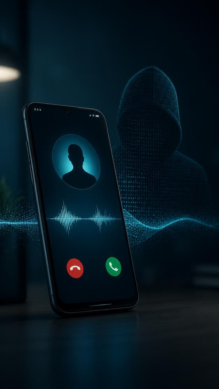Stylized vertical cybersecurity scene one